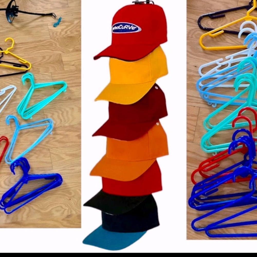 Bundle Closet Storage Organizer Hanging Adjustable Hat Holder 21 Kid Per Hangers